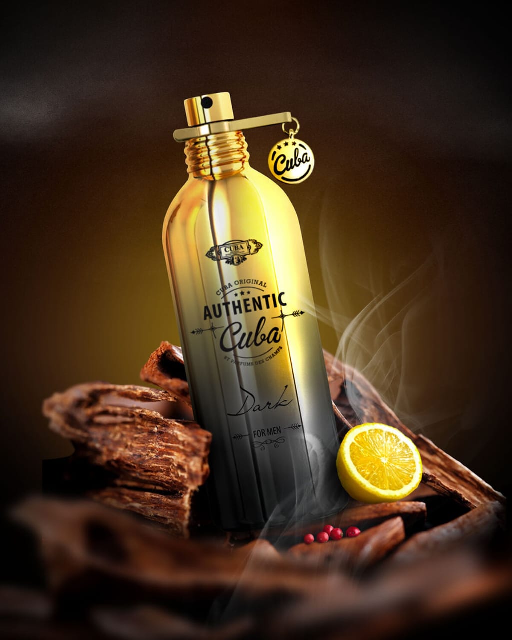 Wholesale Cuba Authentic Perfume 3.3 oz. Men Fragrance Bold and Dark Pack of 6 Units