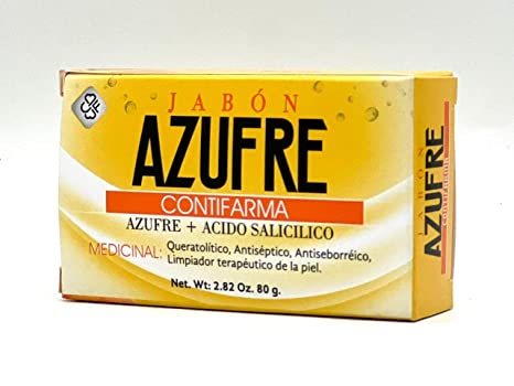 Contifarma AZUFRE + ACIDO SALICILICO jabon, tratamiento para el acne, sulfur soap, for acne, with salicylic acid