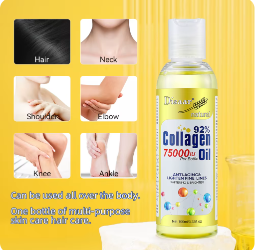 Wholesale Collagen 75000IU Youthful Glow Oil 92% Lighten Fine Lines Brighten Body Serum Dry Skin Hydrating Plumps, Lifts Massage Oil (6 units)