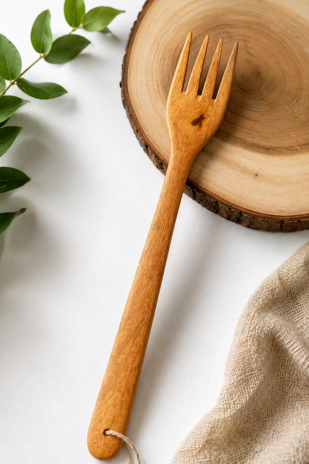 Dominican Guayacán Wood Long Serving Fork