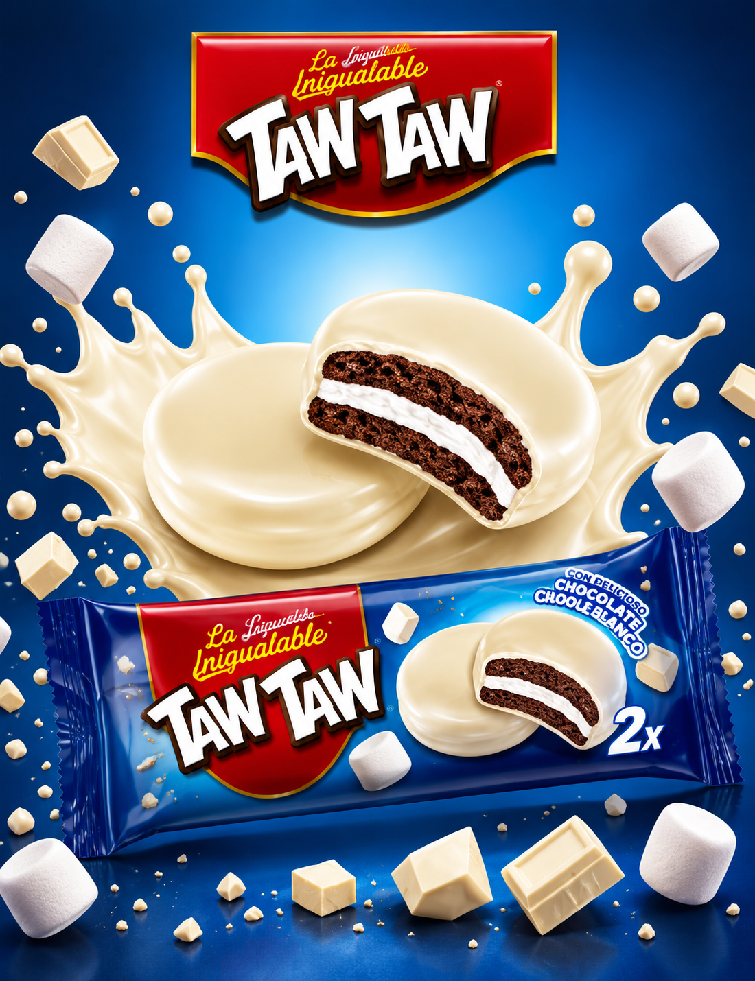 Taw Taw Extra Marshmallow Chocolate Treat – Double Pack, 6 Packs for $5