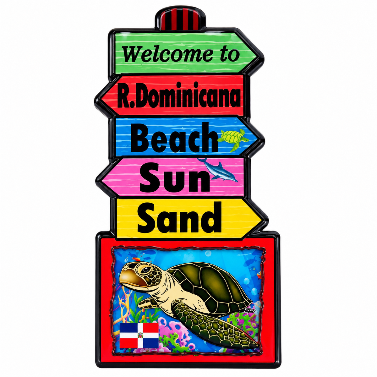 Dominican Republic Tropical Fridge Magnets – 3 Designs