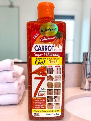 🥕✨ White Gold Carrot Super Whitening Shower Gel