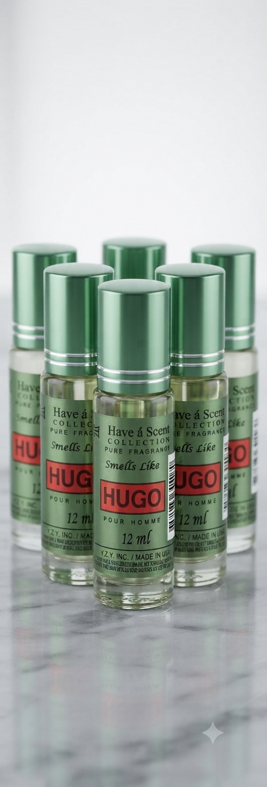 Roll-On Oil Perfume Inspired by "Hugo" Pour Homme - 12ml | Classic & Fresh Men's Fragrance