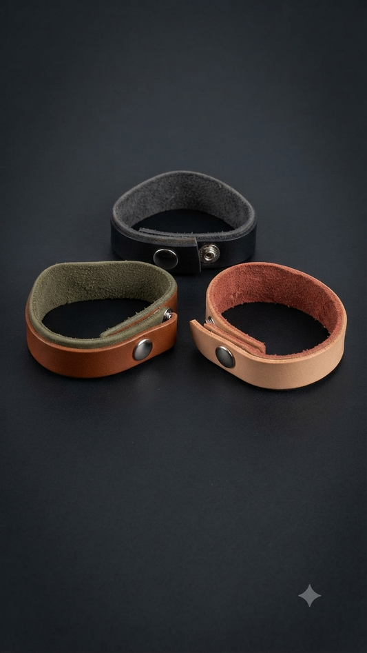 Classic Minimalist Leather Bracelet - Made in Dominican Republic