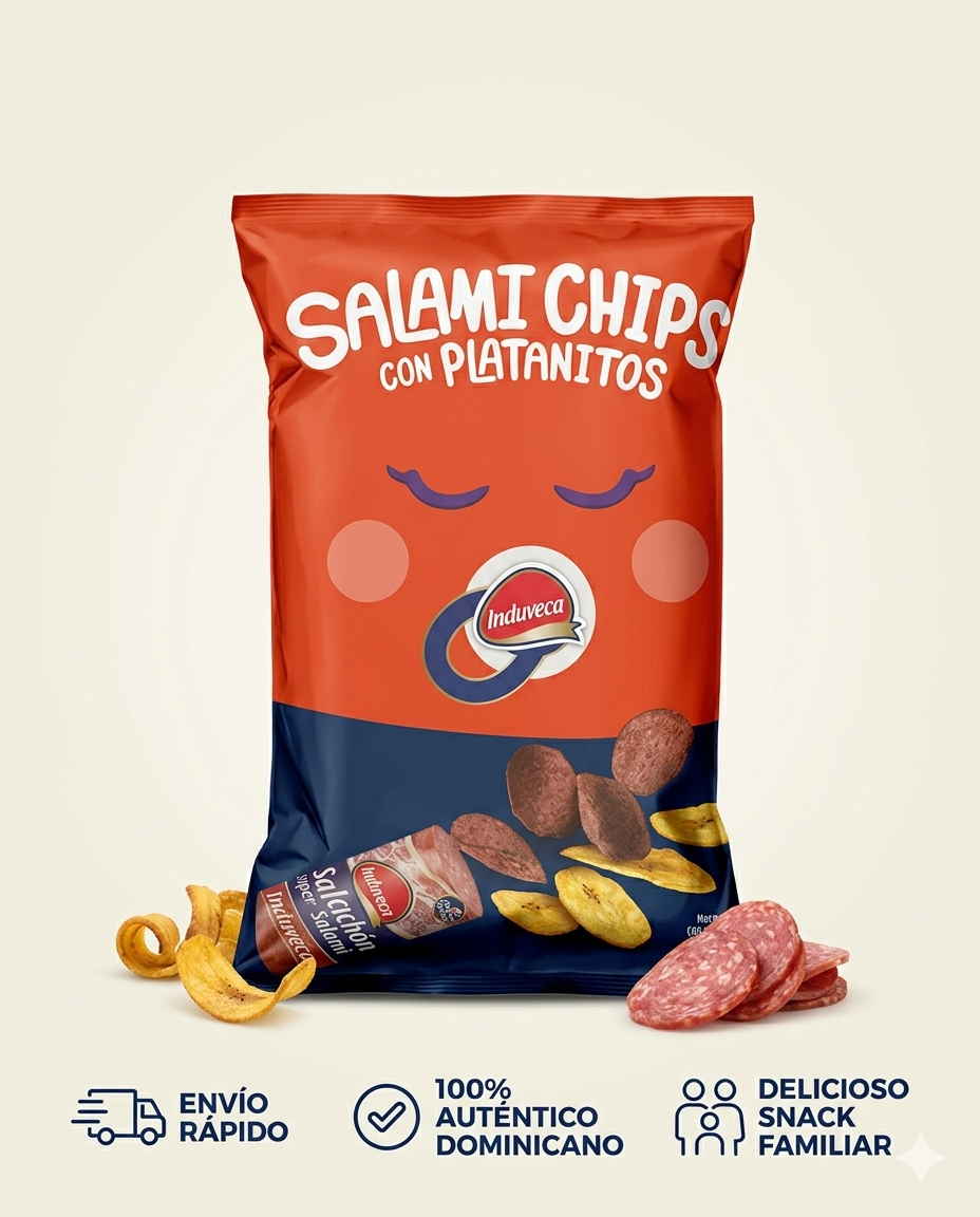 Salami Chips con Platanitos Induveca (6-Pack)