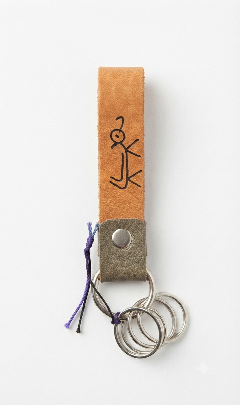 Personalized Genuine Leather Keychain – Made in the Dominican Republic