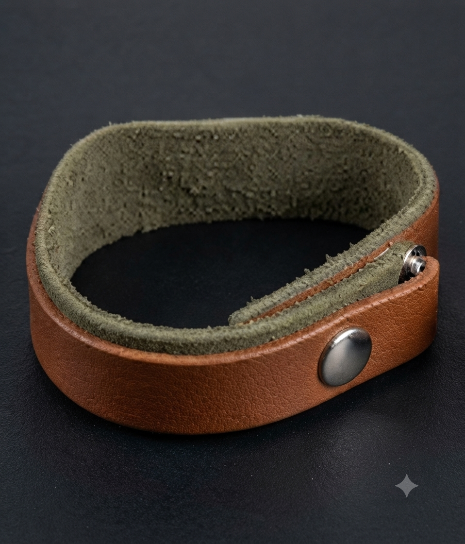 Classic Minimalist Leather Bracelet - Made in Dominican Republic