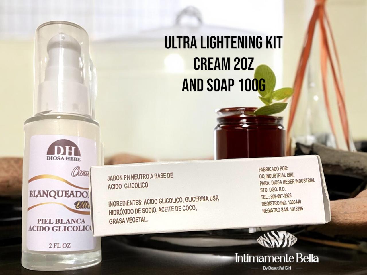 Kit Ultra Aclarante Crema 2oz y Jabón 100g