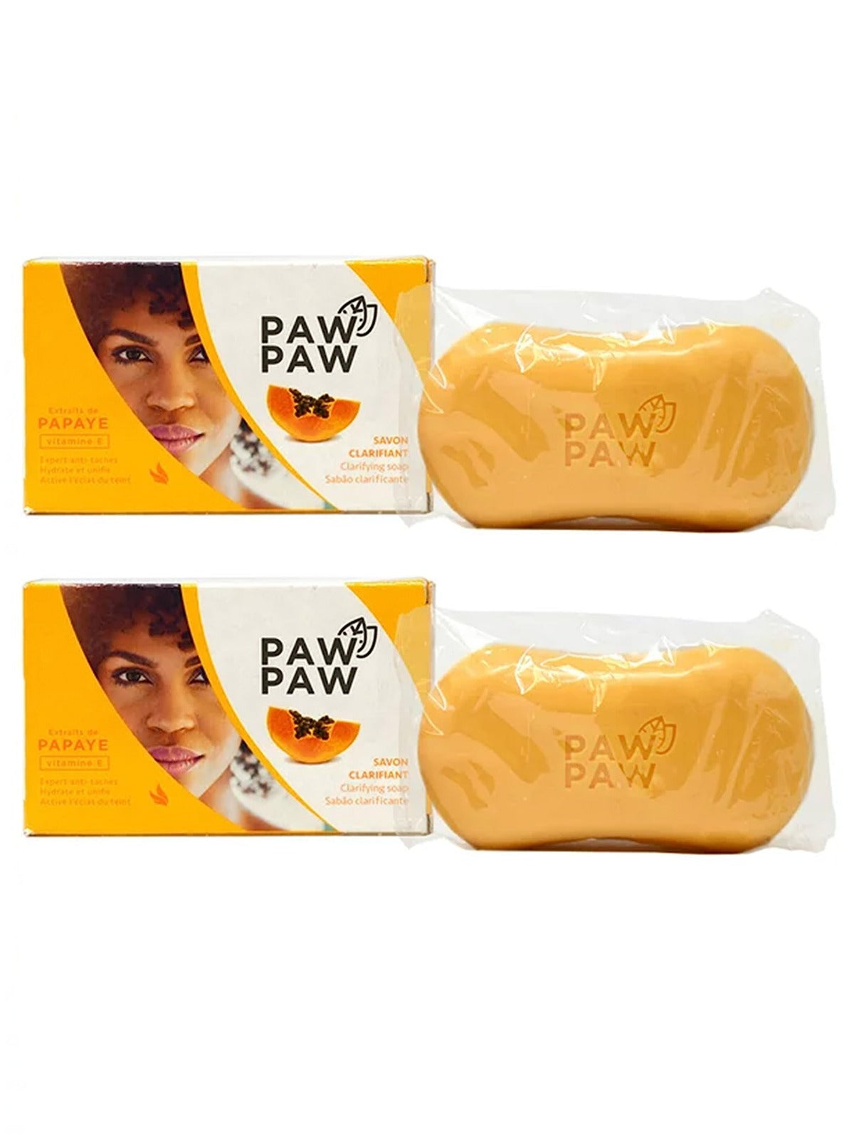 Jabón clarificante de papaya Paw Paw al por mayor - 180 g (paquete de 12)