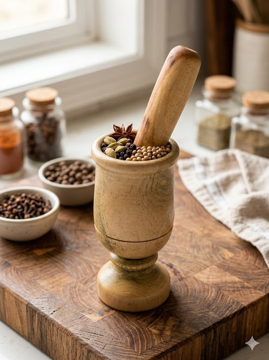 Artisan Dominican Wooden Mortar & Pestle – The Authentic "Pilón" 🇩🇴🍳