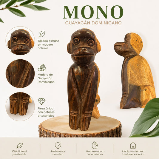 Handcrafted Guayacán Wood Animal Figurine