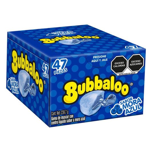 Bubbaloo Blue Blackberry (Mora Azul) Bubble Gum
