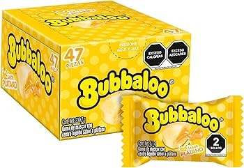 Bubbaloo Banana (Plátano) Flavor Bubble Gum