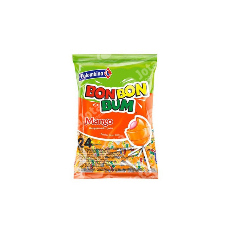 Bon Bon Bum Mango Flavor Lollipops (24-Piece Bag)