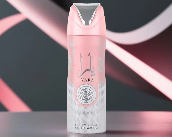 Desodorante corporal en aerosol Yara de Lattafa para mujer (paquete de 6)