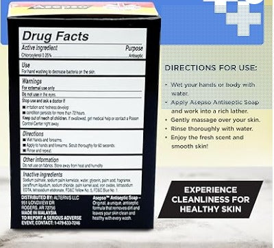 Wholesale Asepso Antibacterial Original Bar Soap / jabon Antibacterial Asepso (Pack 12)