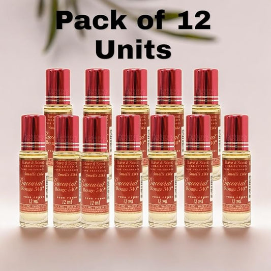 Wholesale&nbsp;Bacarat Roug 540 Roll-On Oil Perfume For Women 12ml Pure Fragrance Oil Pack of 12