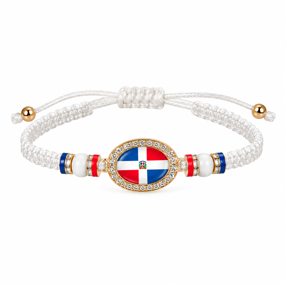 Dominican Republic Flag Bracelet – Patriotic Souvenir Jewelry
