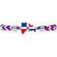 Dominican Republic Map Braided Bracelet – Red, White & Blue Heritage Jewelry