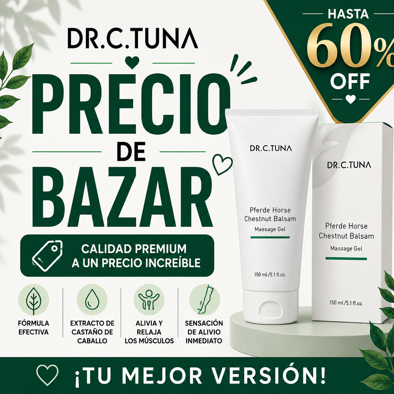 Dr. C. Tuna Horse Chestnut Massage Gel – Bazaar Sale Edition (Up to 60% OFF)