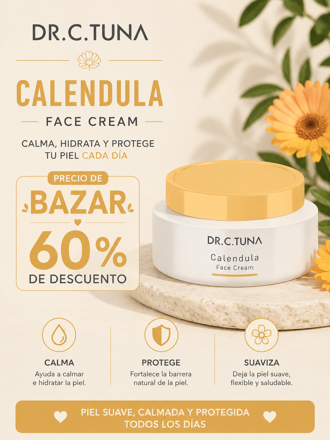 Dr. C. Tuna Calendula Face Cream – Bazaar Sale Edition (Up to 60% OFF)