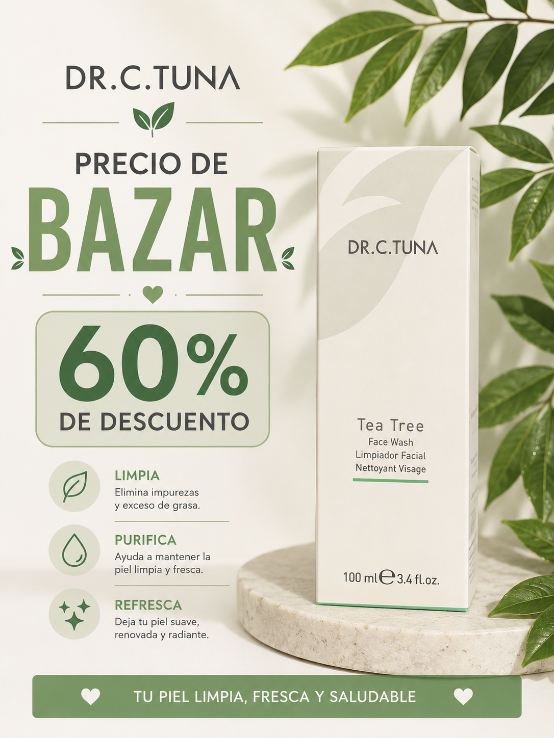 Dr. C. Tuna Tea Tree Face Wash – Bazaar Sale Edition (Up to 60% OFF)