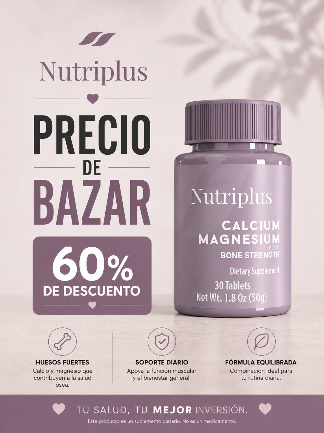 Nutriplus Calcium Magnesium Plus Bone Strength – Bazaar Sale Edition (Up to 60% OFF)