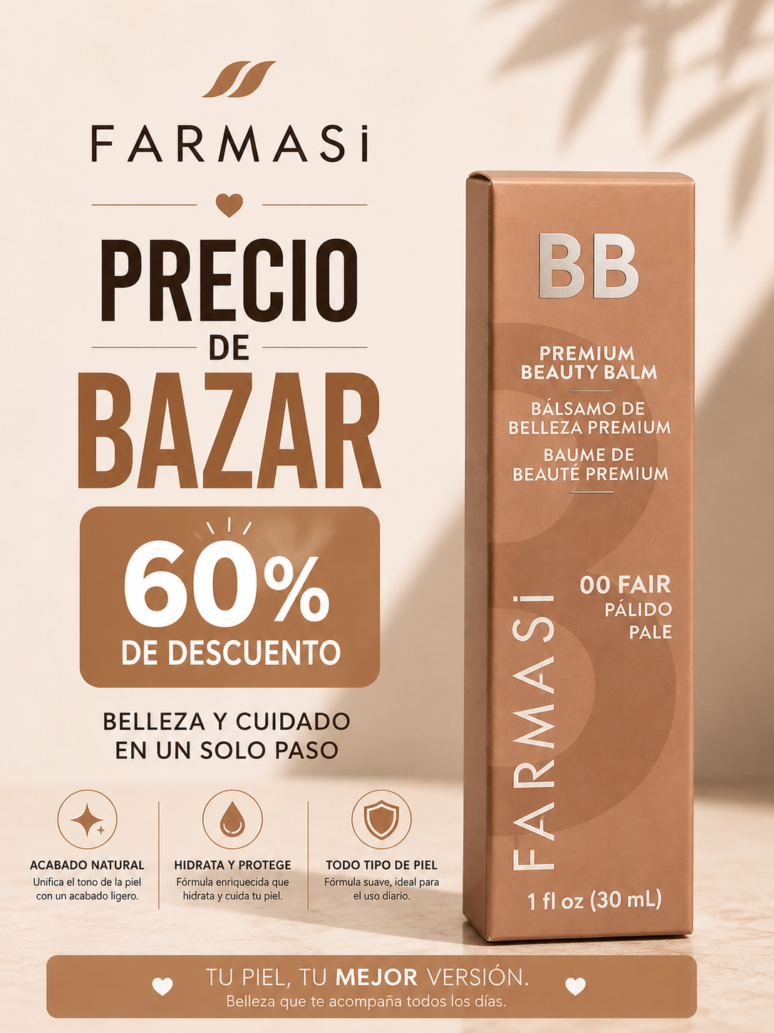 Farmasi BB Premium Beauty Balm (00 Fair / Pálido / Pale) – Bazaar Sale Edition (Up to 60% OFF)