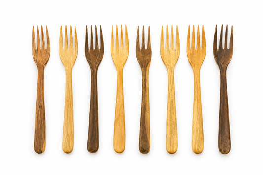 Dominican Guayacán Wood Dining Fork Set (8-Piece)