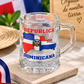 "República Dominicana" Map Clear Glass Mini Mug (Espresso / Shot Size)