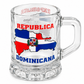 "República Dominicana" Map Clear Glass Mini Mug (Espresso / Shot Size)