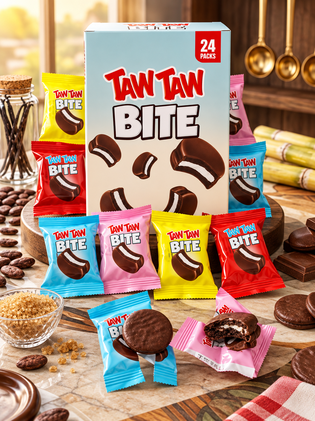 Taw Taw Bite Chocolate Candy with Creamy Center – 12 Pieces for $5