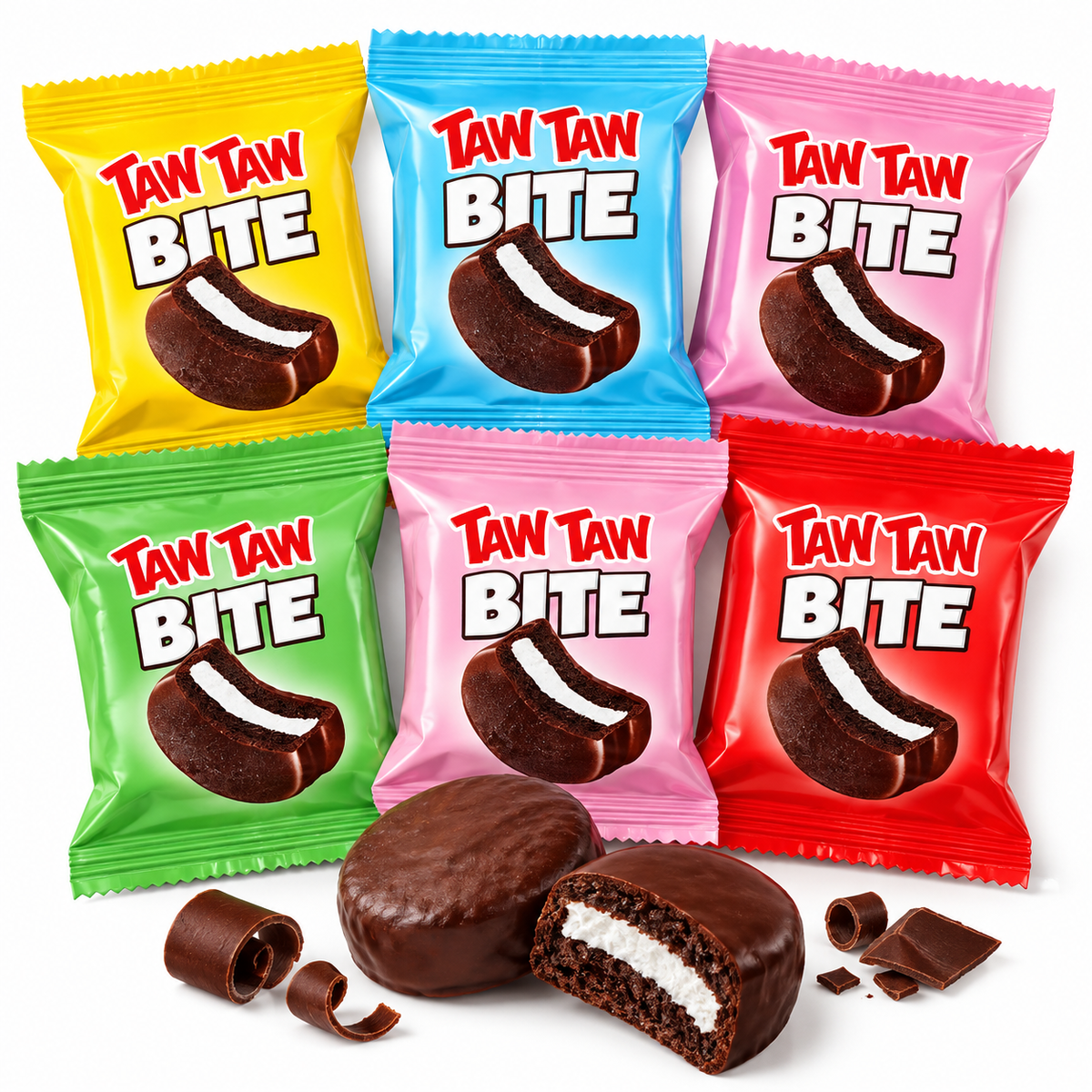 Taw Taw Bite Chocolate Candy with Creamy Center – 12 Pieces for $5