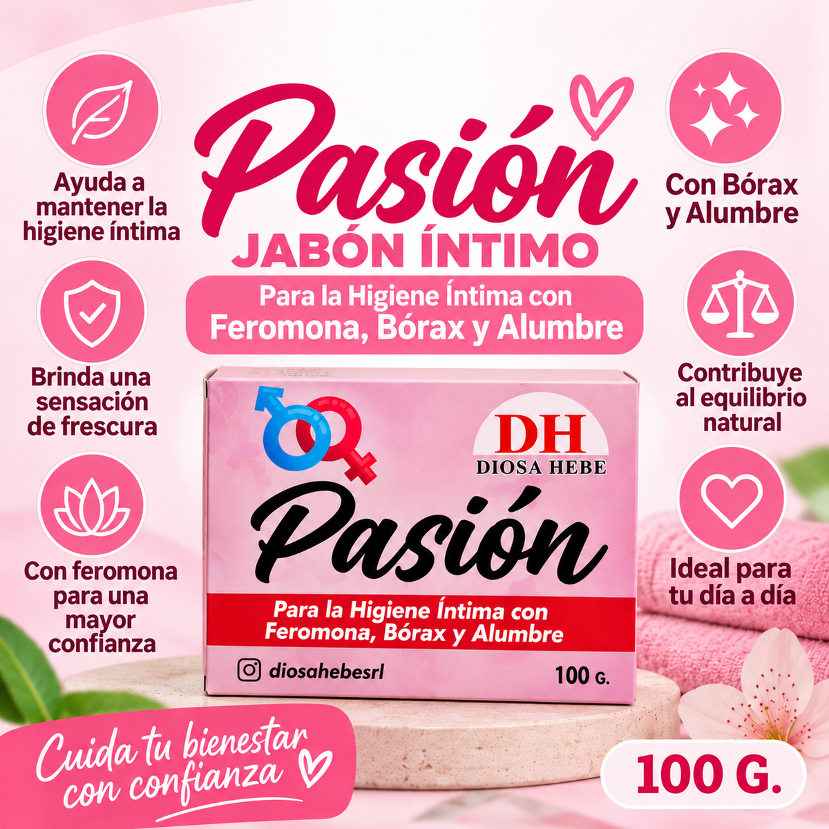 Diosa Hebe Pasión Intimate Hygiene Soap – 100g