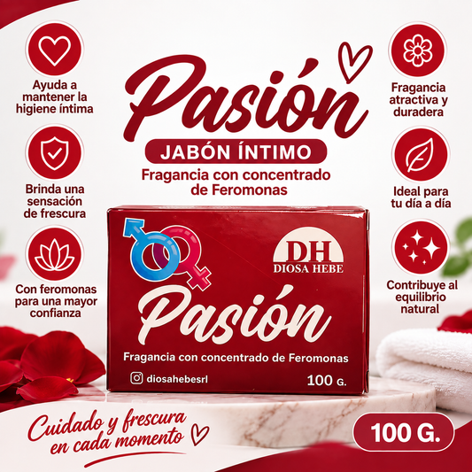 Diosa Hebe Pasión Pheromone Fragrance Soap – Red, 100g