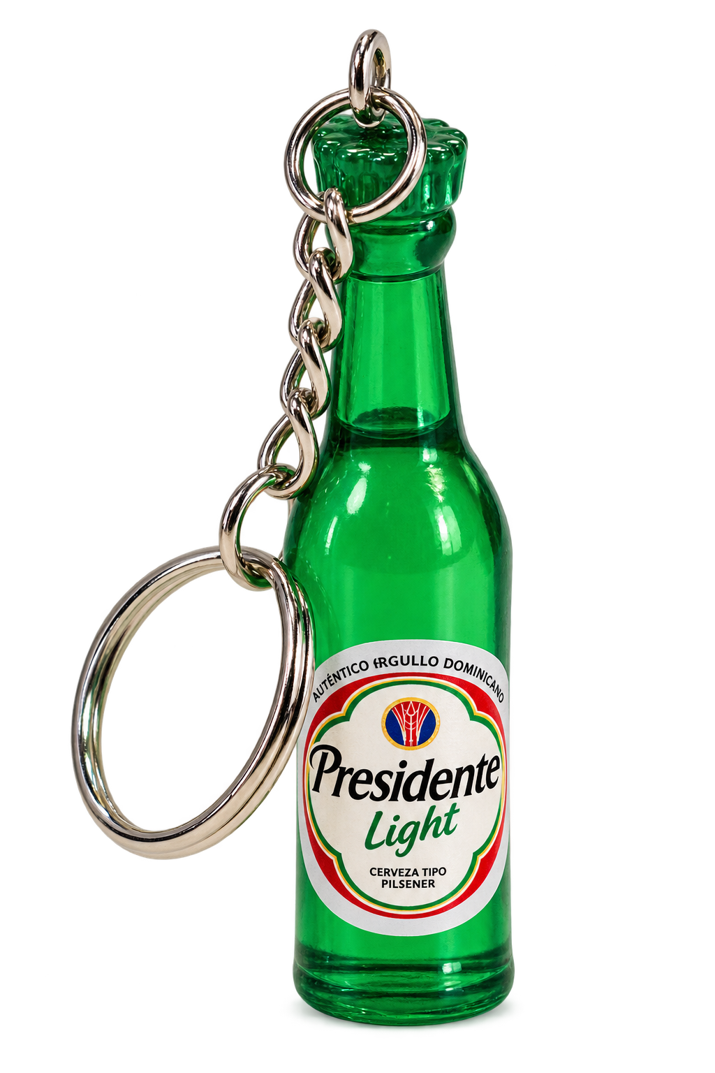 Presidente Light Bottle Keychain – Dominican Republic Souvenir