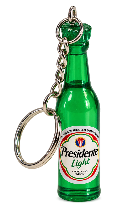 Presidente Light Bottle Keychain – Dominican Republic Souvenir