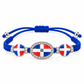 Dominican Republic Flag Adjustable Bracelet – Patriotic Heritage Jewelry