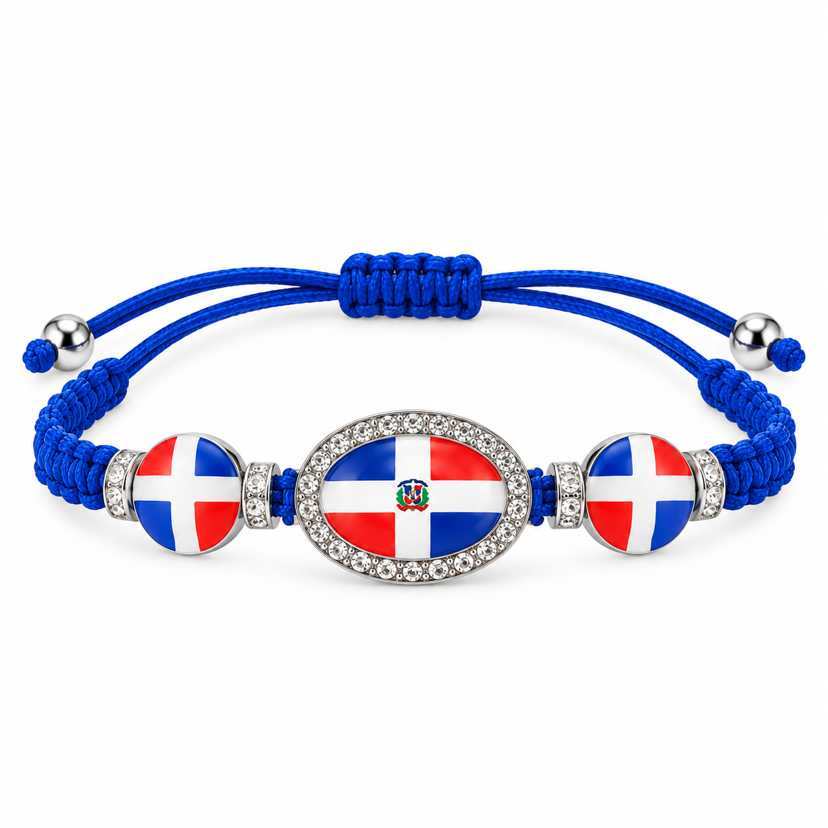 Dominican Republic Flag Adjustable Bracelet – Patriotic Heritage Jewelry