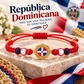 Dominican Republic Flag Red, White & Blue Adjustable Bracelet – Patriotic Heritage Jewelry