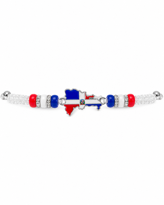 Dominican Republic Map Adjustable Bracelet – Patriotic Heritage Jewelry