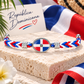 Dominican Republic Flag Braided Bracelet – Red, White & Blue Heritage Jewelry