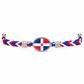 Dominican Republic Flag Braided Bracelet – Red, White & Blue Heritage Jewelry