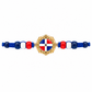 Dominican Republic Flag Red, White & Blue Adjustable Bracelet – Patriotic Heritage Jewelry