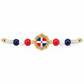Dominican Republic Flag Red, White & Blue Adjustable Bracelet – Patriotic Heritage Jewelry