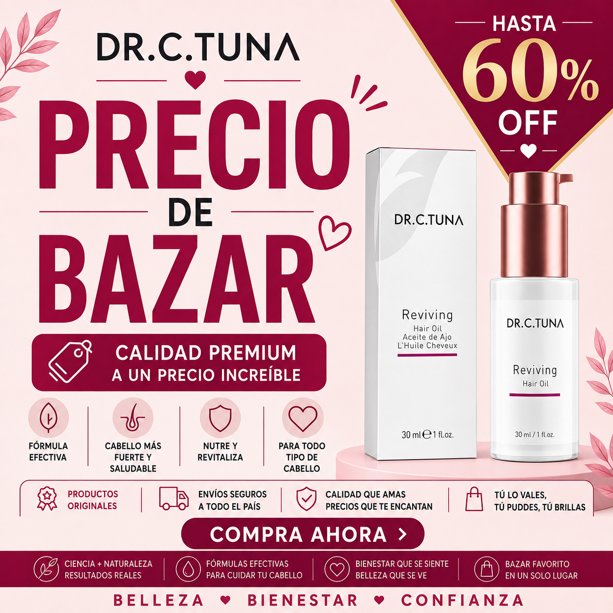 Dr. C. Tuna Reviving Hair Oil – Bazaar Sale Edition (Up to 60% OFF)
