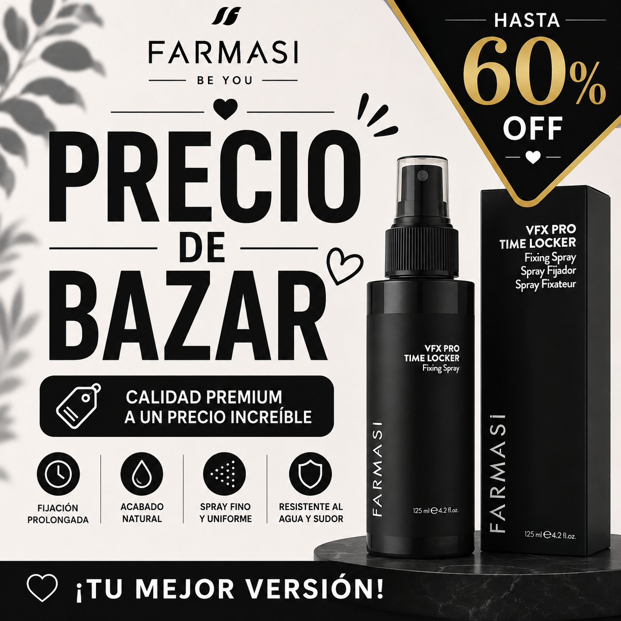 Farmasi VFX Pro Time Locker Fixing Spray – Bazaar Sale Edition (Up to 60% OFF)