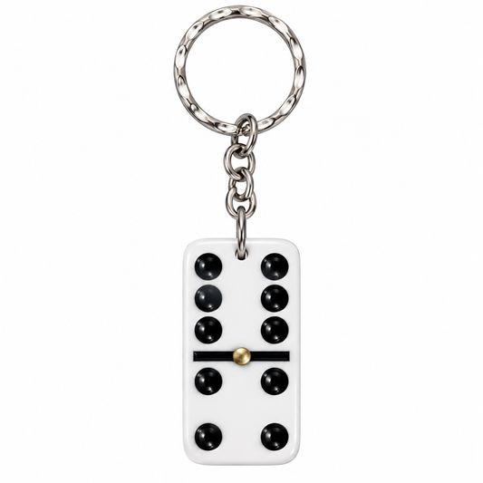 Dominican Domino Keychain – Classic Cultural Souvenir