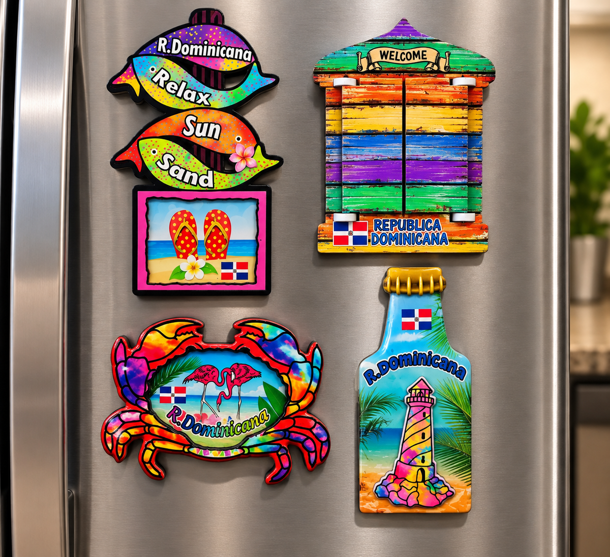 Dominican Republic Fridge Magnets – Tropical Collection 🇩🇴🌴